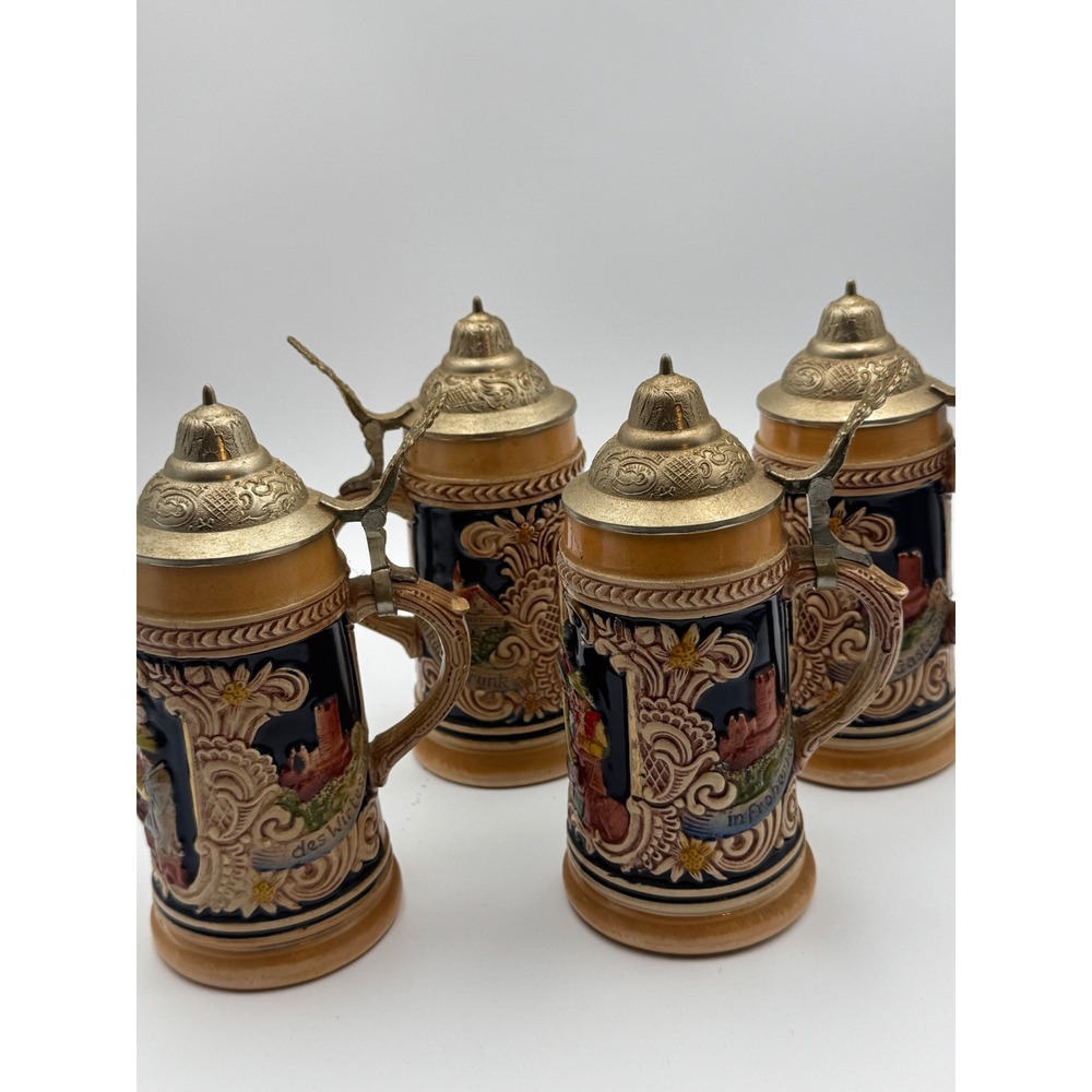 Vintage‎ Ceramic Salt and Pepper Shakers Hand Painted Floral Germany Italy MCM